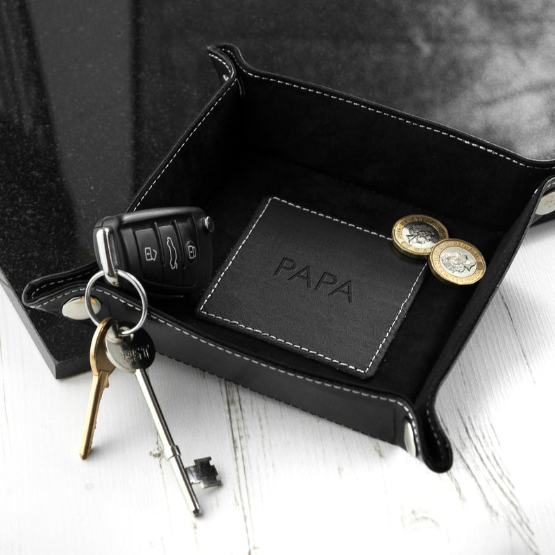 Personalised Dad's Luxury Black Valet Tray