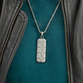 Personalised Men's Stainless Steel Tyretread Dog Tag Necklace