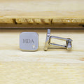 Personalised Men's Square Cufflink with Crystal