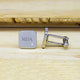 Personalised Men's Square Cufflink with Crystal