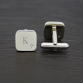 Personalised Men's Square Cufflink with Crystal