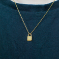 Personalised Mini Padlock Necklace