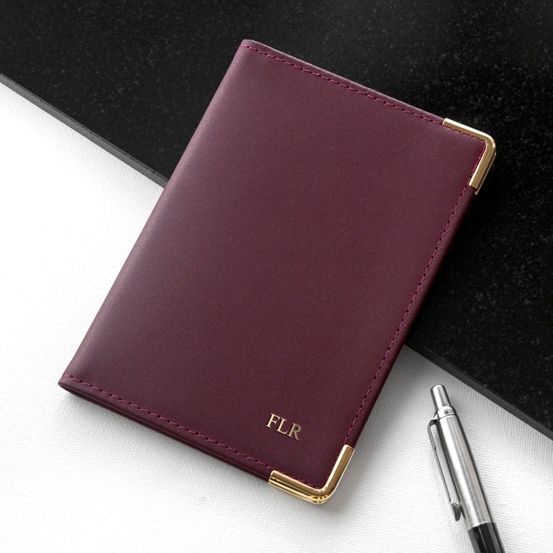 Personalised Luxury Leather Passport Cover