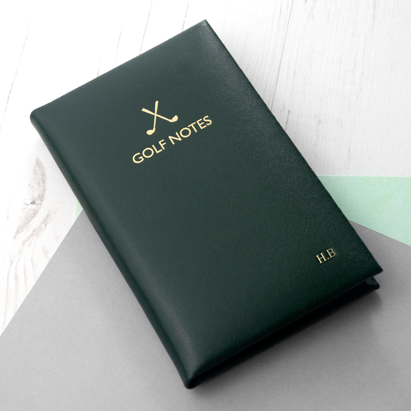 Personalised Luxury Leather Golf Notebook