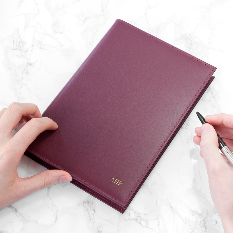Personalised Luxury Leather Refillable Notebook