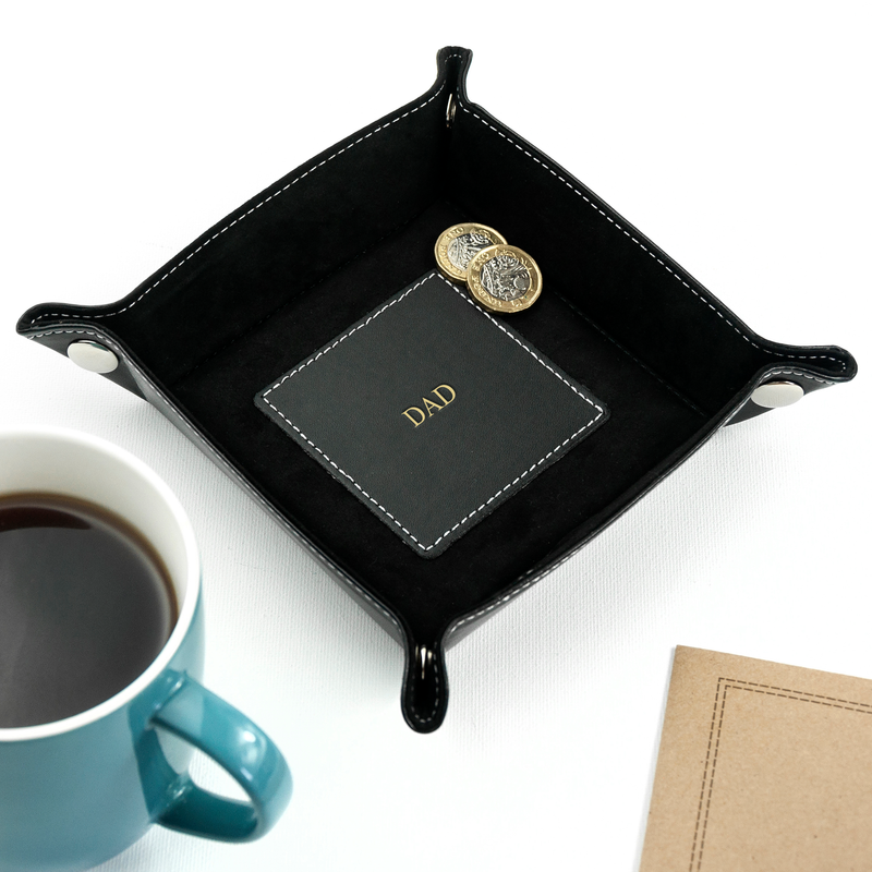 Personalised Dad's Luxury Black Valet Tray