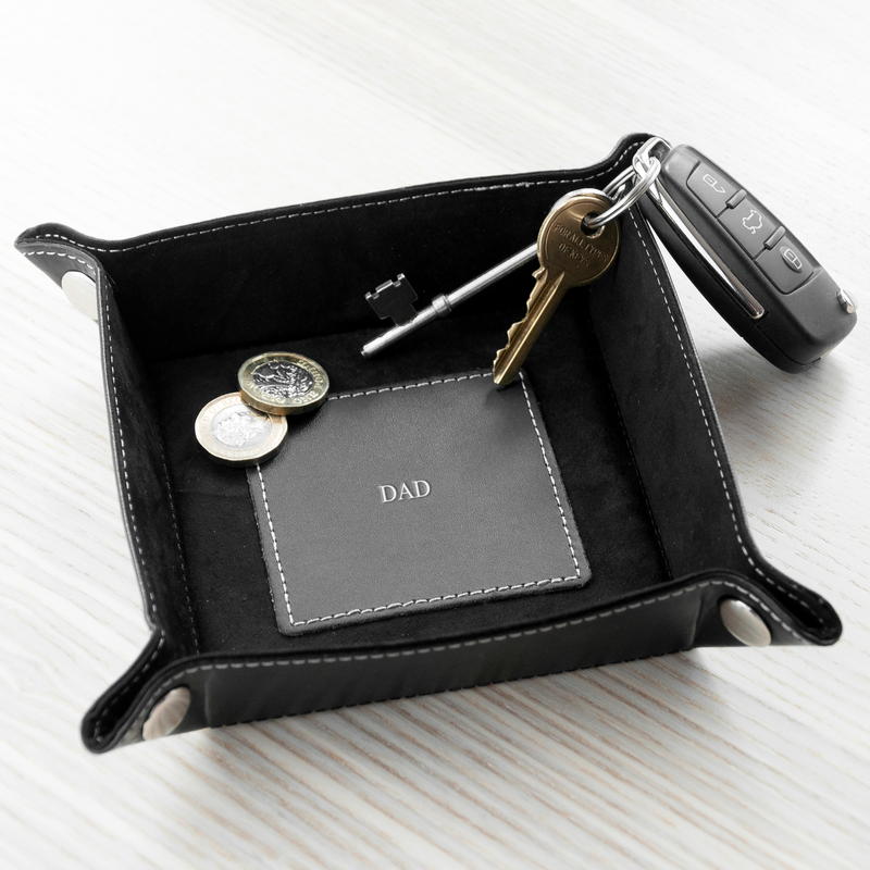Personalised Dad's Luxury Black Valet Tray