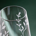 Personalised Floral Crystal Champagne Flutes - Set of Two