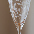 Personalised Floral Crystal Champagne Flutes - Set of Two