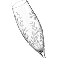 Personalised Floral Crystal Champagne Flutes - Set of Two