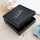 Personalised Luxury Black Square Jewellery Box