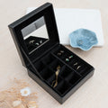 Personalised Luxury Black Square Jewellery Box