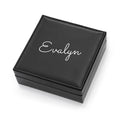 Personalised Luxury Black Square Jewellery Box