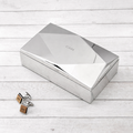 Personalised Monogrammed Men's Luxury Mirrored Geometric Valet Box