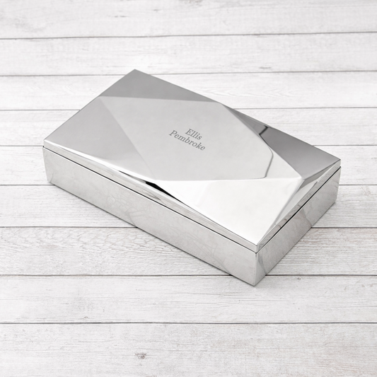 Personalised Contemporary Mirrored Accessories Box