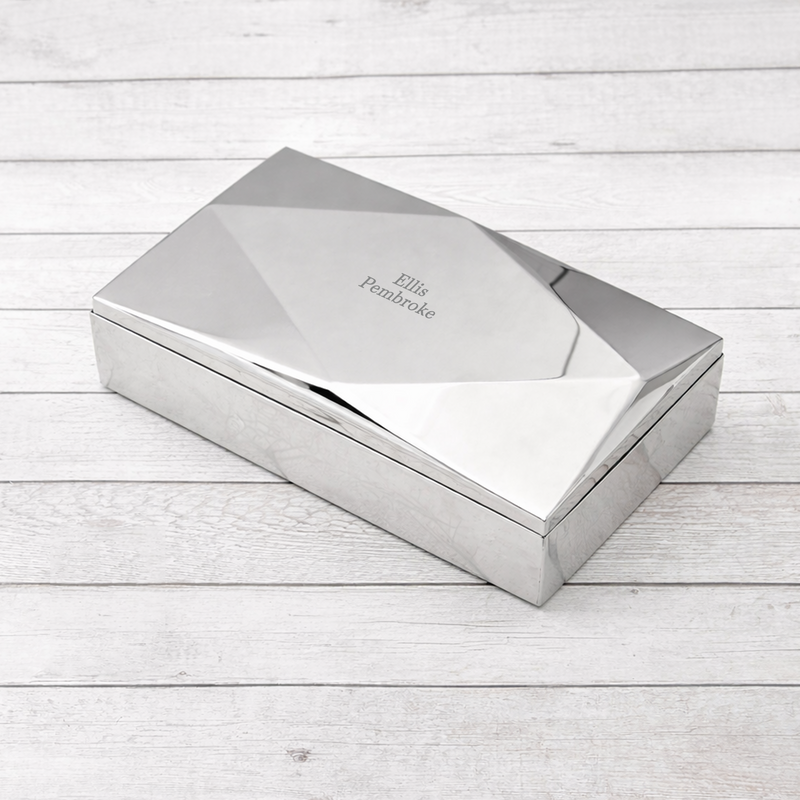 Personalised Contemporary Mirrored Accessories Box
