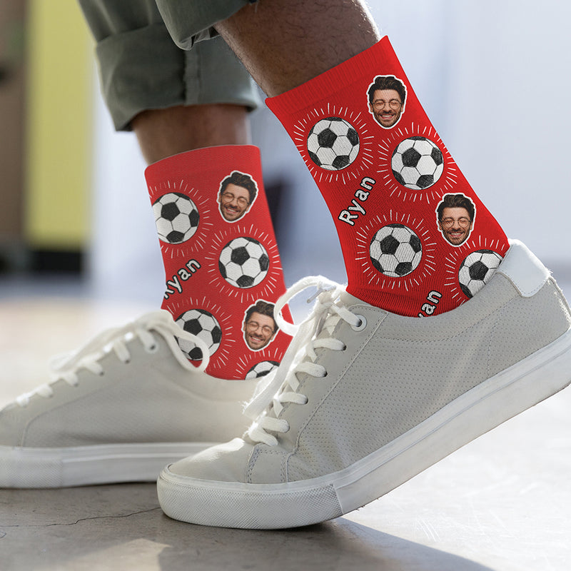 Personalised Football Photo Socks