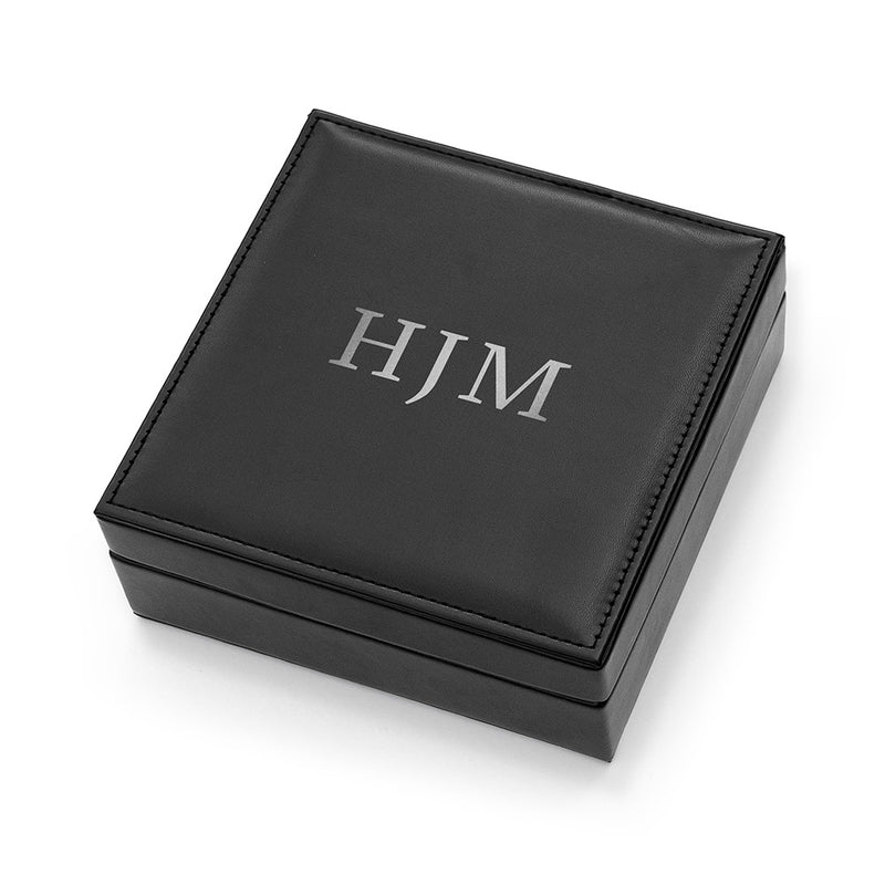 Personalised Monogrammed Luxury Men's Black Accessories Box