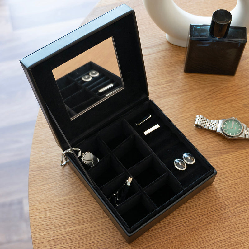Personalised Men's Stag Black Valet Box