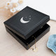 Midnight Black Moon and Stars Jewellery Box