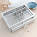 Personalised Luxury Glass Drawer Jewellery Box