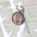 Personalised Custom Special Date Keyring - Circular Wreath and Heart Design