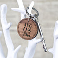 Personalised Custom Special Date Keyring - Circular Message Design
