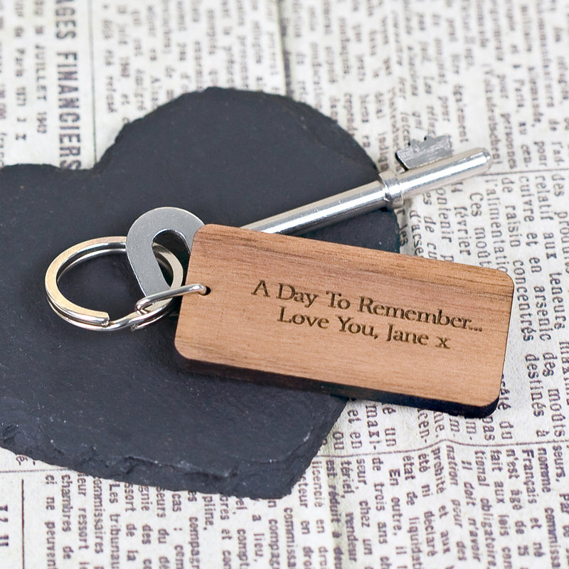 Personalised Custom Special Date Keyring - Rectangle Calendar Design