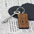 Personalised Custom Special Date Keyring - Rectangle Frame Design