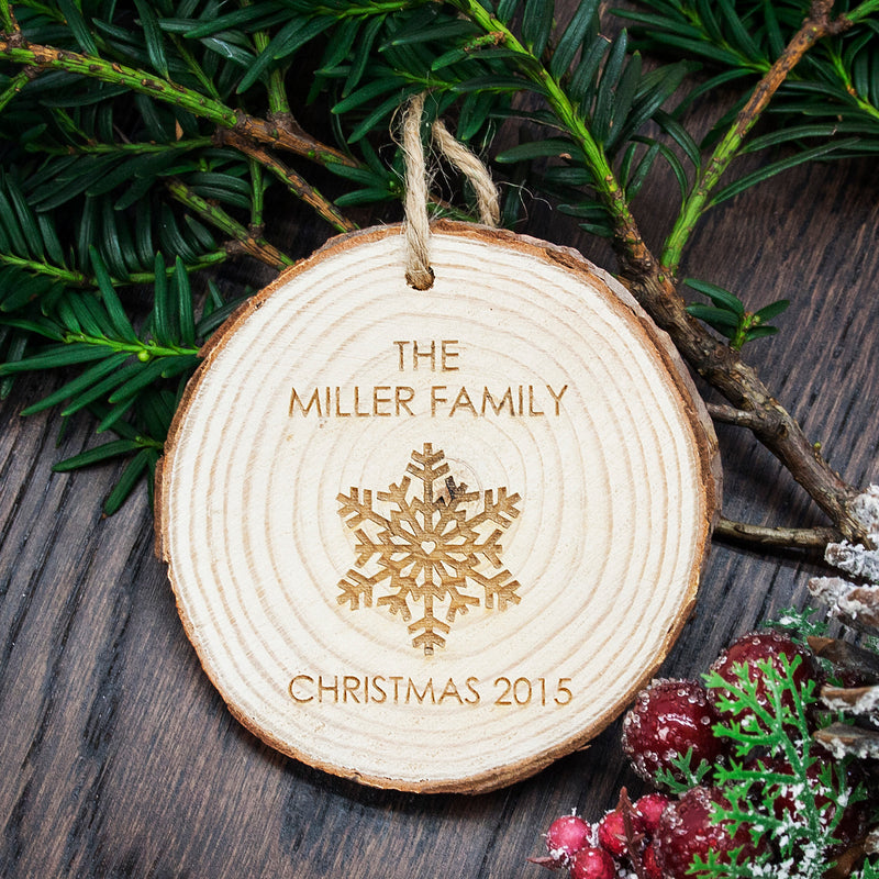 Personalised Christmas Snowflake Hanging Decoration