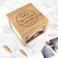 Personalised Couples' Oak Photo Keepsake Box with Heart Frame
