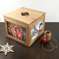 Personalised Oak Photo Keepsake Box with Initials