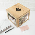 Personalised Oak Photo Keepsake Box with Initials