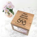 Personalised Baby Shoes Oak Photo Keepsake Box
