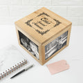 Personalised Vintage Style Oak Photo Keepsake Box