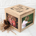 Personalised Vintage Style Oak Photo Keepsake Box