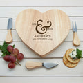 Personalised Classic Couples' Romantic Heart Cheese Board