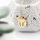 Personalised Birth Flower Heart and Disc Necklace