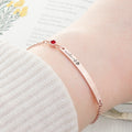 Personalised Birth Flower Swarovski Crystal Rose Gold Bracelet