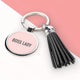 Personalised Boss Lady Tassle Keyring