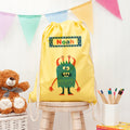 Personalised Boy's Little Monster PE Kit Bag