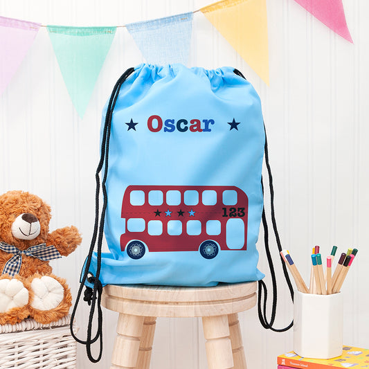 Personalised Boy's Sky Blue Waterproof Swim Bag