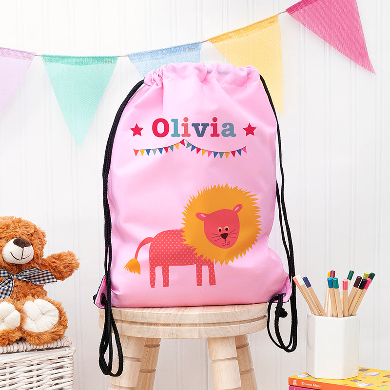 Personalised Classic Pink Circus Waterproof Swim Bag