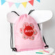 Personalised Classic Pink Flower Waterproof Swim Bag