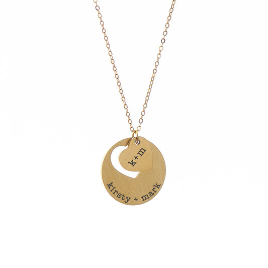 Personalised Cut-Out Heart Shape Necklace
