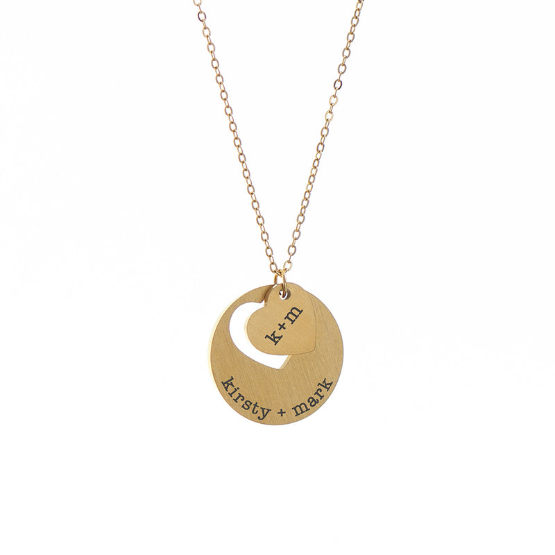 Personalised Cut-Out Heart Shape Necklace