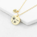 Personalised Dandelion Matte Heart & Disc Necklace