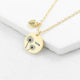 Personalised Dandelion Matte Heart & Disc Necklace