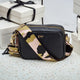 Personalised Elie Beaumont Black Bag with Pink Camouflage Strap