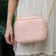 Personalised Elie Beaumont Pink Bag with Gold Chain Strap